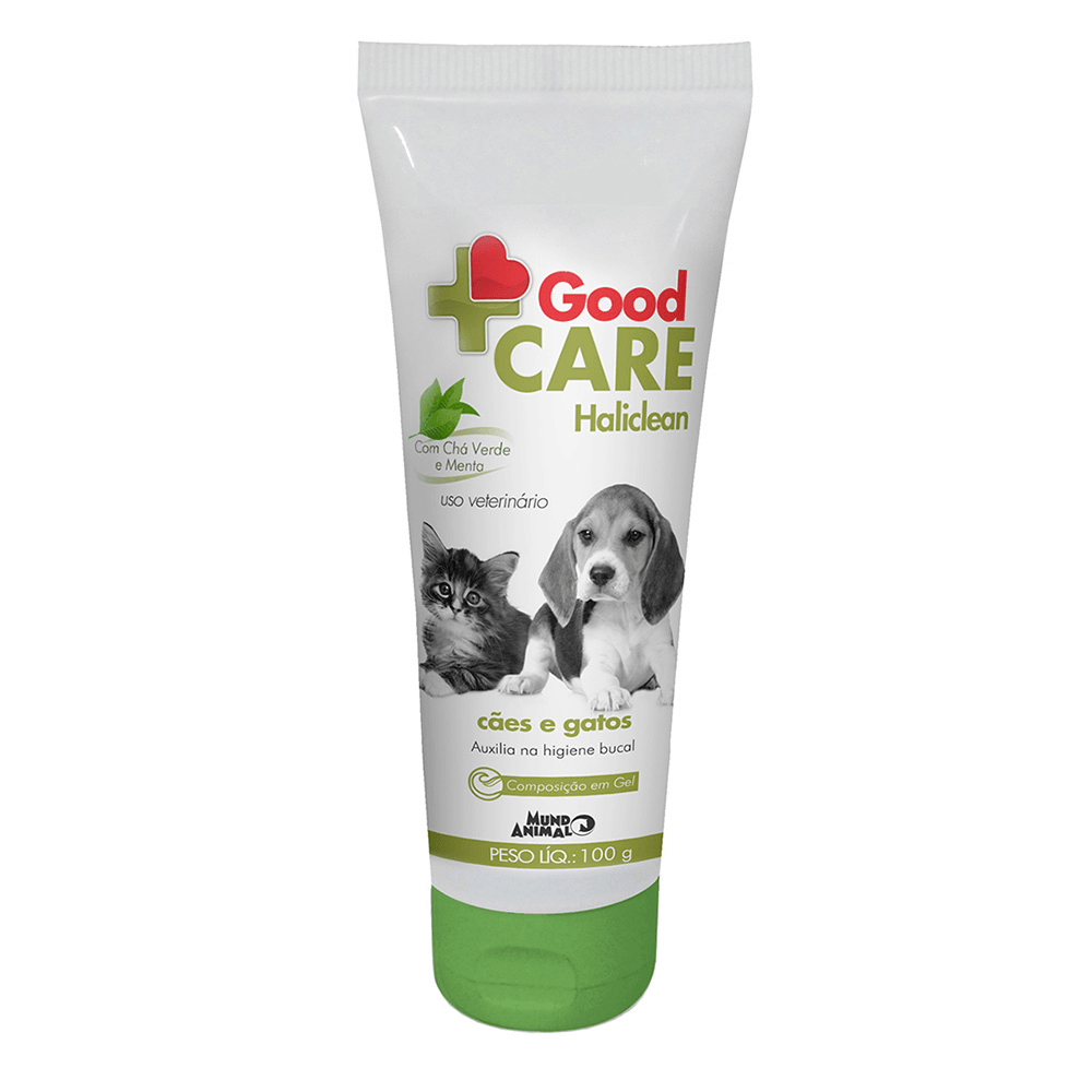 Gel Dental Mundo Animal Good Care Haliclean Para Cães E Gatos 100 G