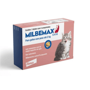 Vermifugo Elanco Milbemax Fc Para Gatos Até 2 Kg - 2 Comprimidos (substituido)