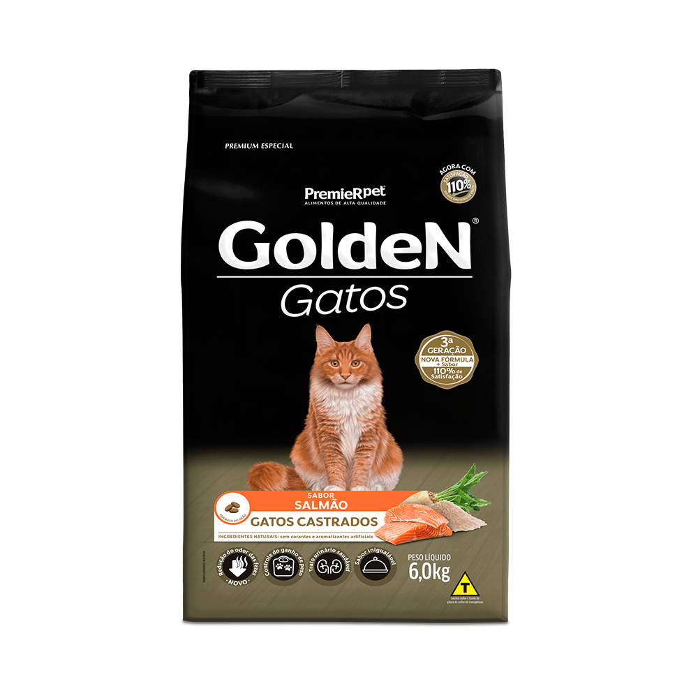ração golden gatos castrados 6kg